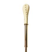 Dark green umbrella with roses and cream knob