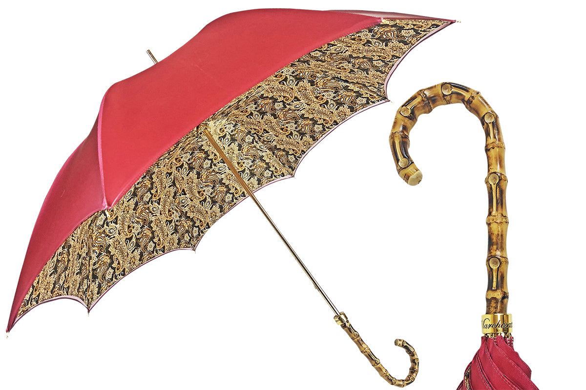 Classic ladies umbrella with Bamboo handle – ilMarchesato - Luxury