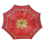 Ombrello di lusso leopardato rosso