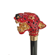 Ombrello di lusso leopardato rosso