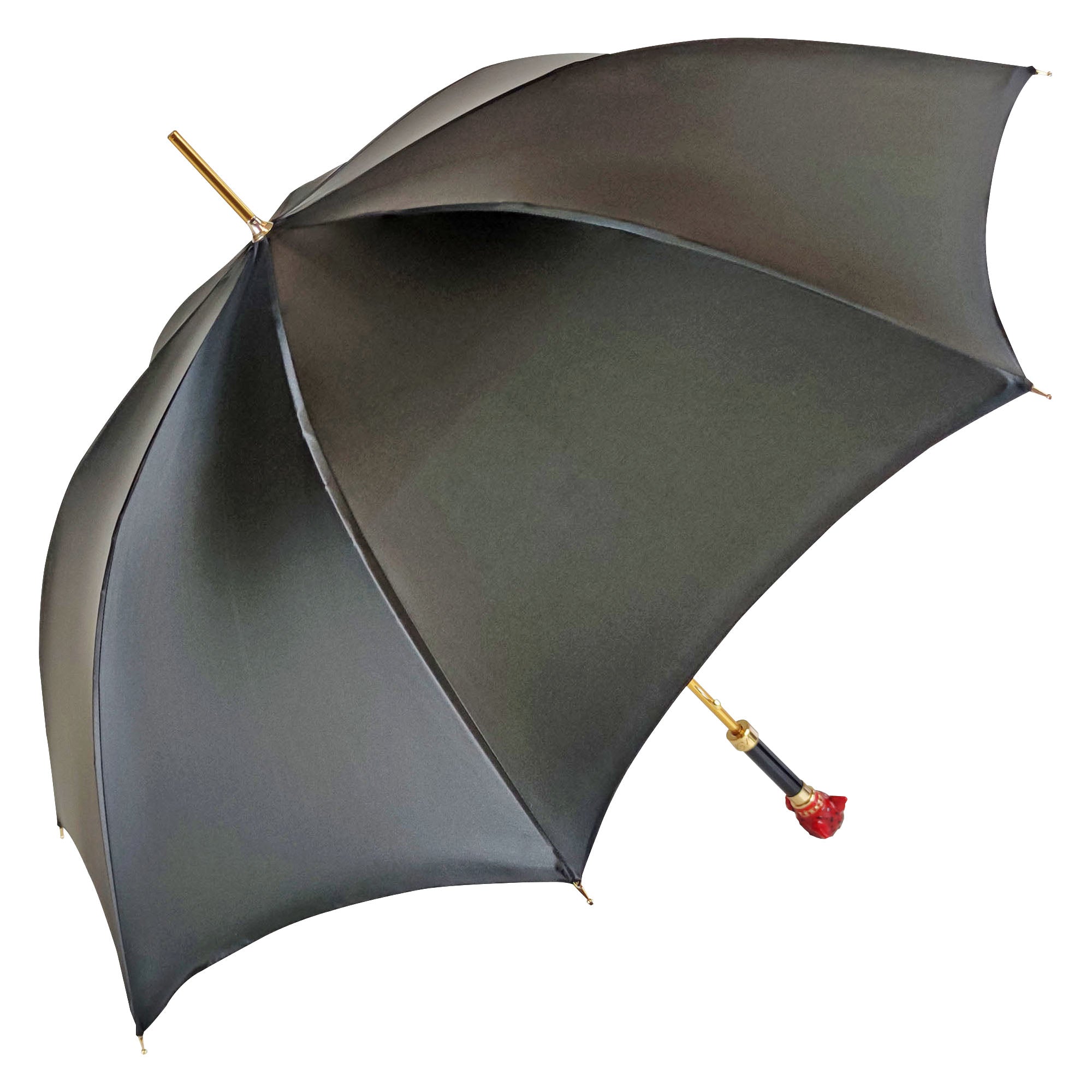 Ombrello di lusso leopardato rosso