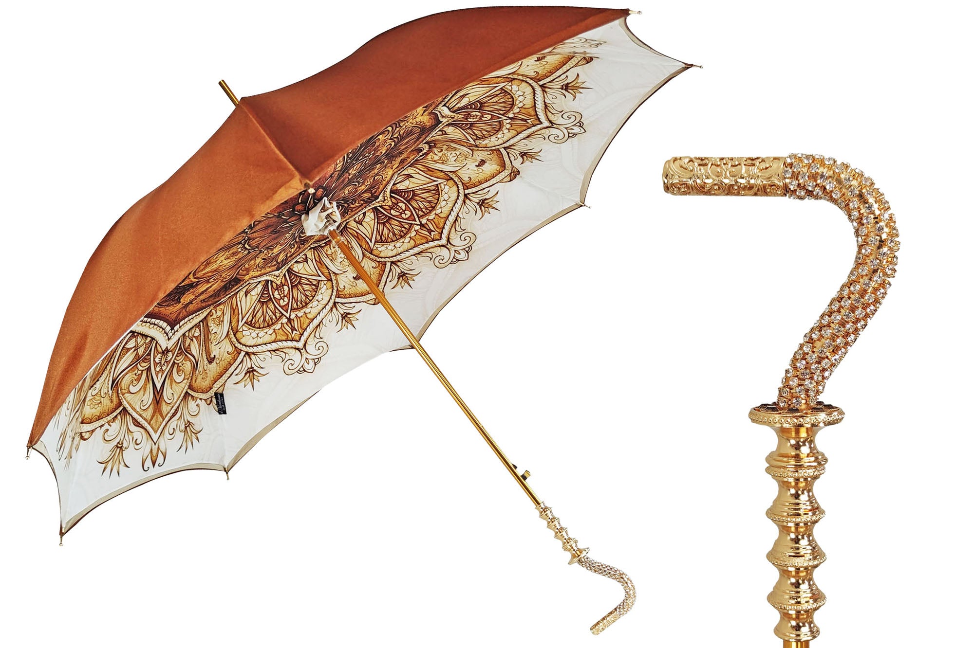 Classico ombrello fantasia con manico meraviglioso