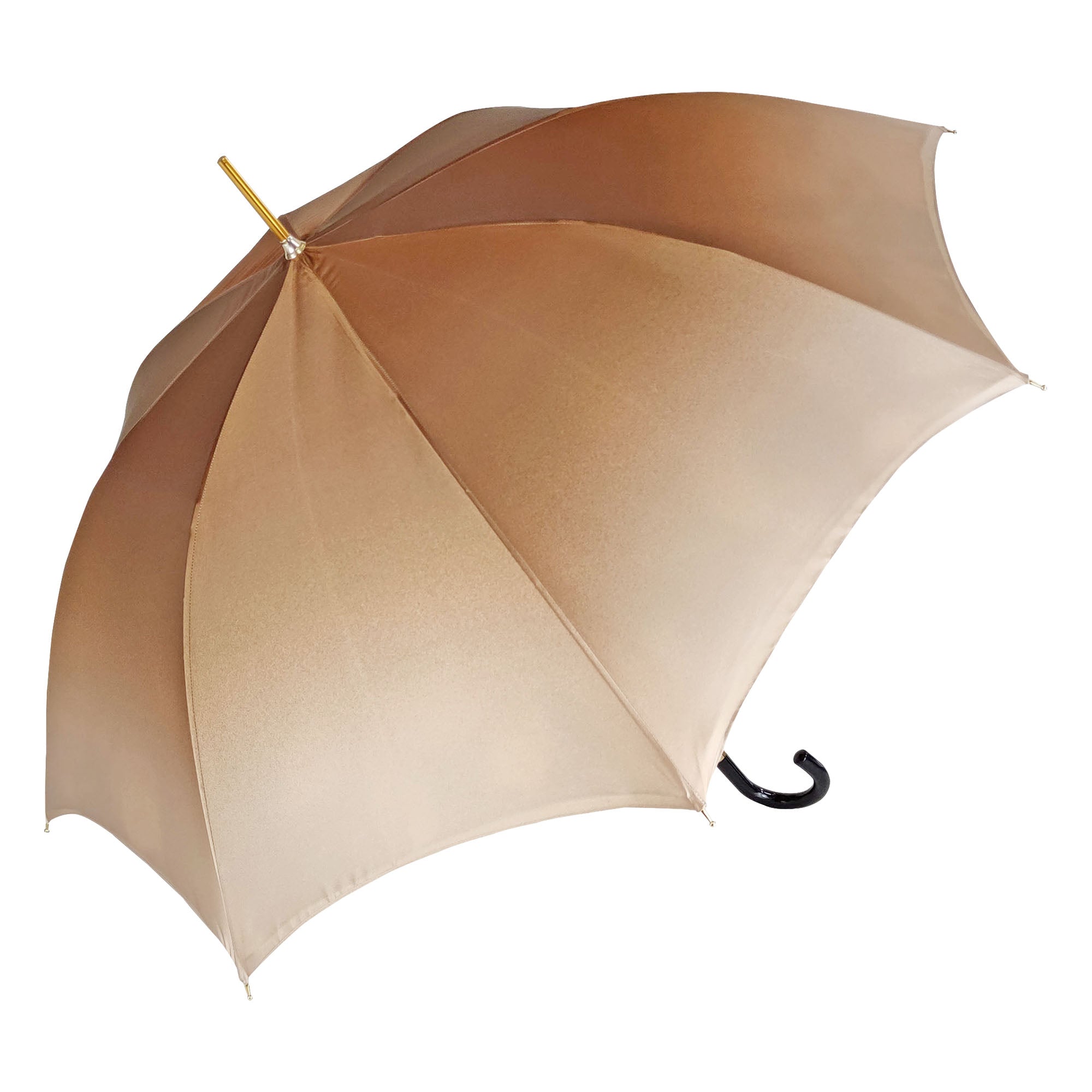 Elegante ombrello da donna con design a fiori neri e marroni