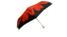 Red Flower Women's Folding Umbrella with Silver-Plated Handle - il-marchesato