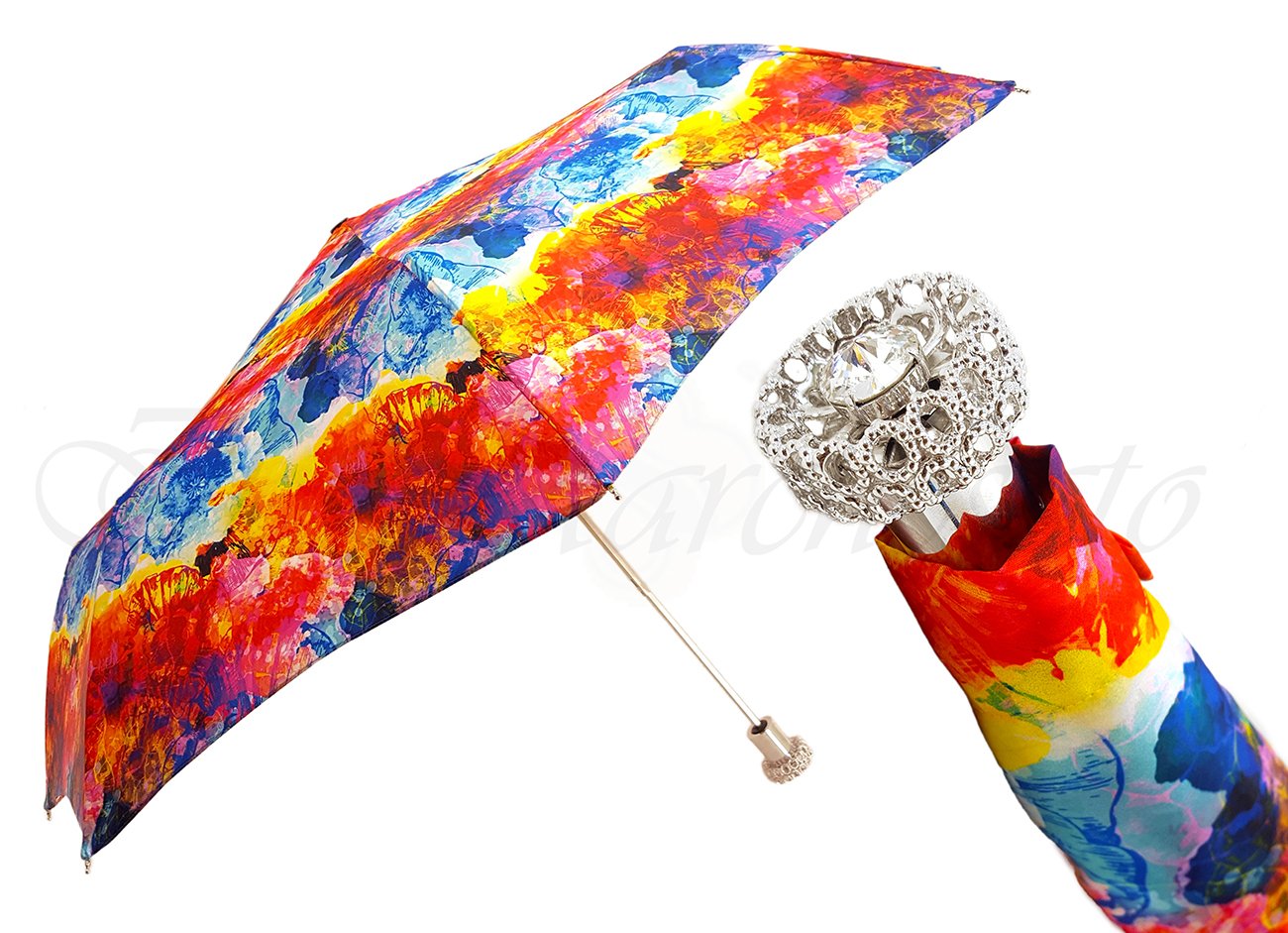 Beautiful Italian Umbrella Jeweled Handle - il-marchesato