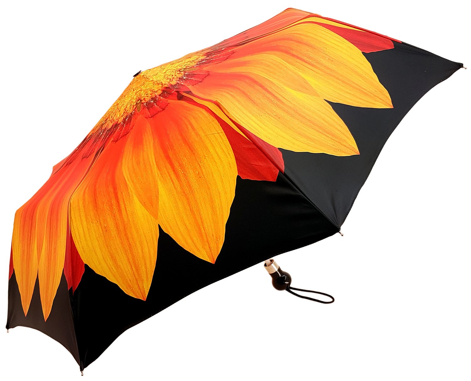 Foldable Women's Umbrella - Orange Flower Pattern - il-marchesato