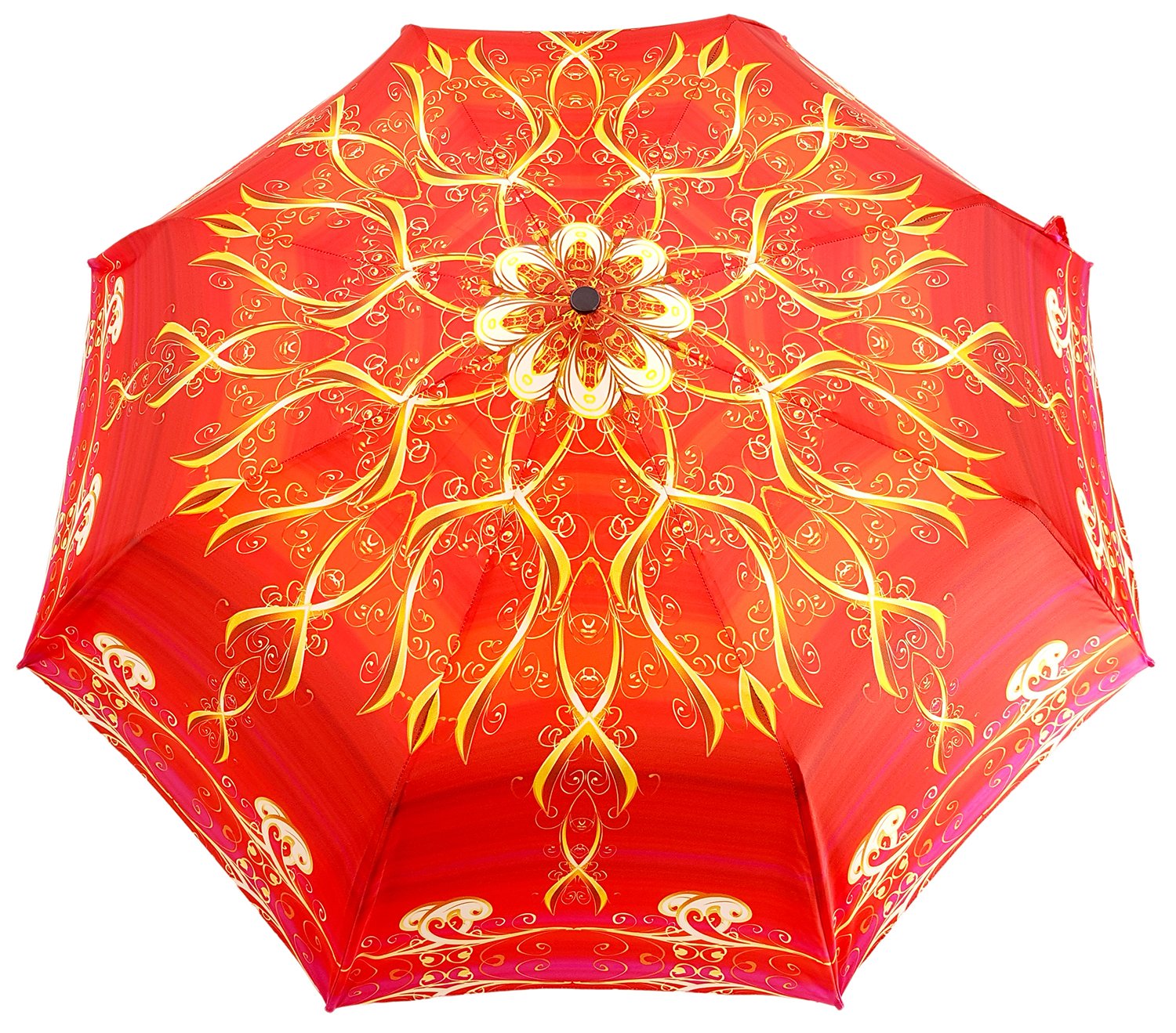 il Marchesato Exclusive Red Abstract Design, Women's Folding Umbrella - il-marchesato