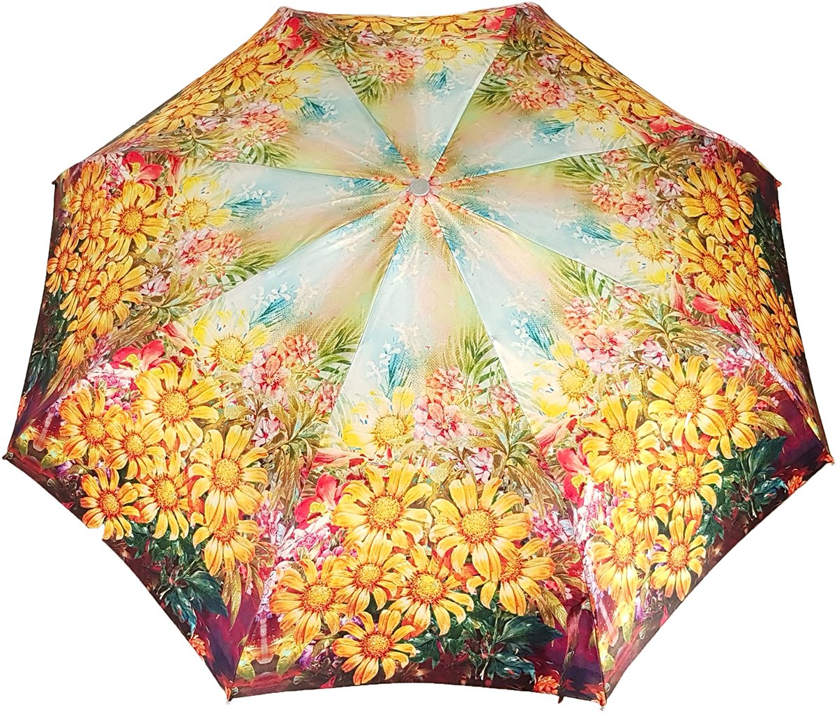 Folding Umbrella For Women With Bright Flowers - il-marchesato