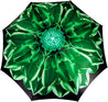 Green Flower Ladies Folding Umbrella With Luxury Handle - il-marchesato