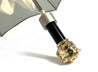 Gold And Brown Dahlia Folding Umbrella - IL MARCHESATO LUXURY UMBRELLAS, CANES AND SHOEHORNS