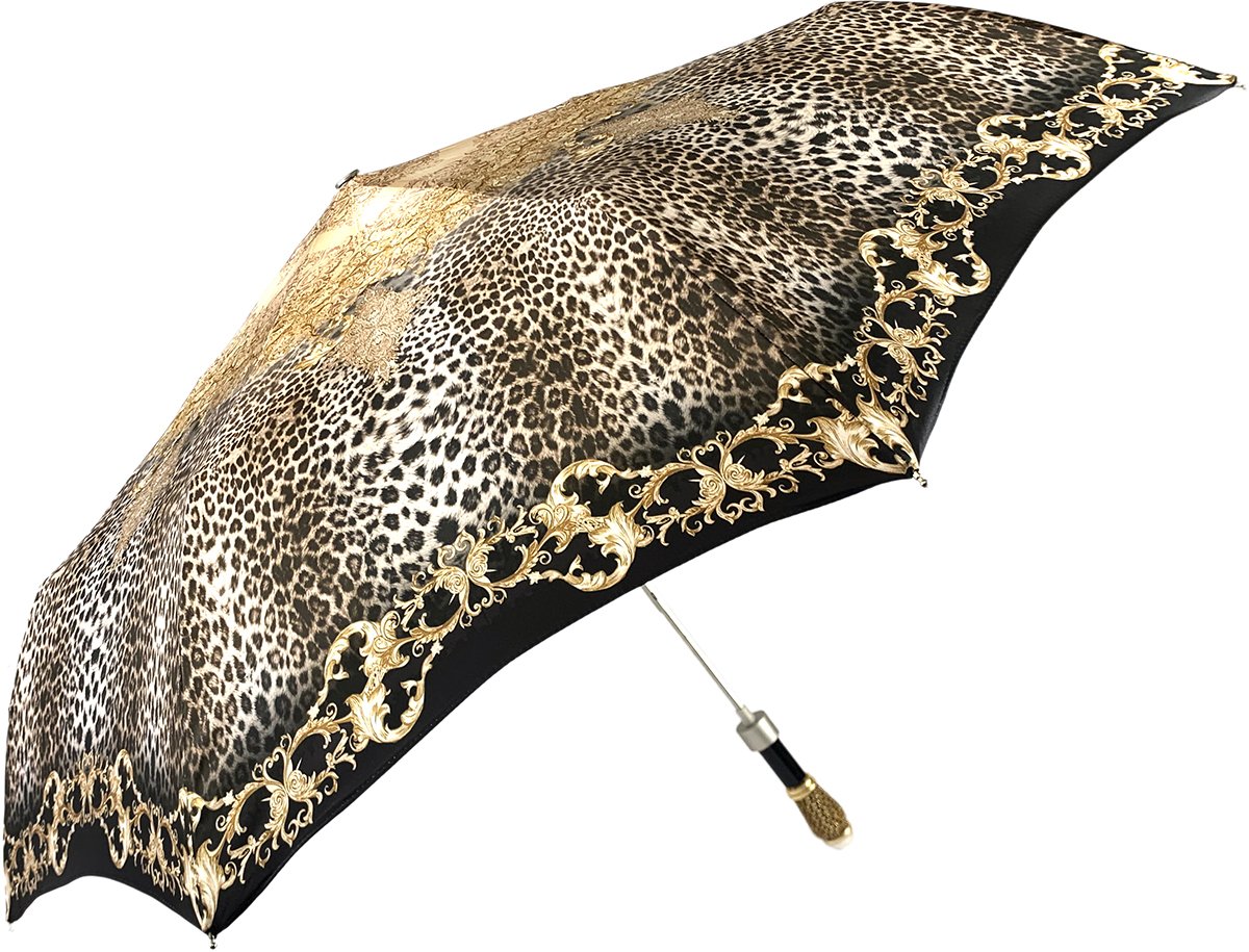 Animalier Women's Folding Umbrella - IL MARCHESATO LUXURY UMBRELLAS, CANES AND SHOEHORNS