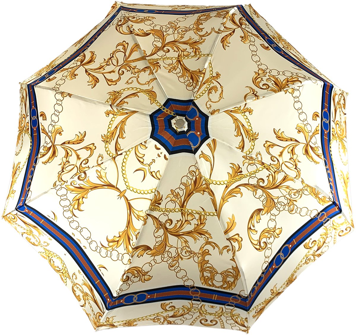 il Marchesato Chains Print Women's Folding Umbrella - IL MARCHESATO LUXURY UMBRELLAS, CANES AND SHOEHORNS