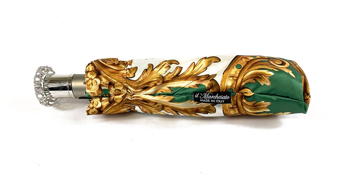 Ladies Folding Umbrella - New Exclusive Design - IL MARCHESATO LUXURY UMBRELLAS, CANES AND SHOEHORNS