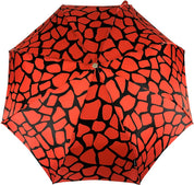 Black & Red Folding Umbrella - IL MARCHESATO LUXURY UMBRELLAS, CANES AND SHOEHORNS