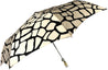 Black & Cream Folding Umbrella - IL MARCHESATO LUXURY UMBRELLAS, CANES AND SHOEHORNS