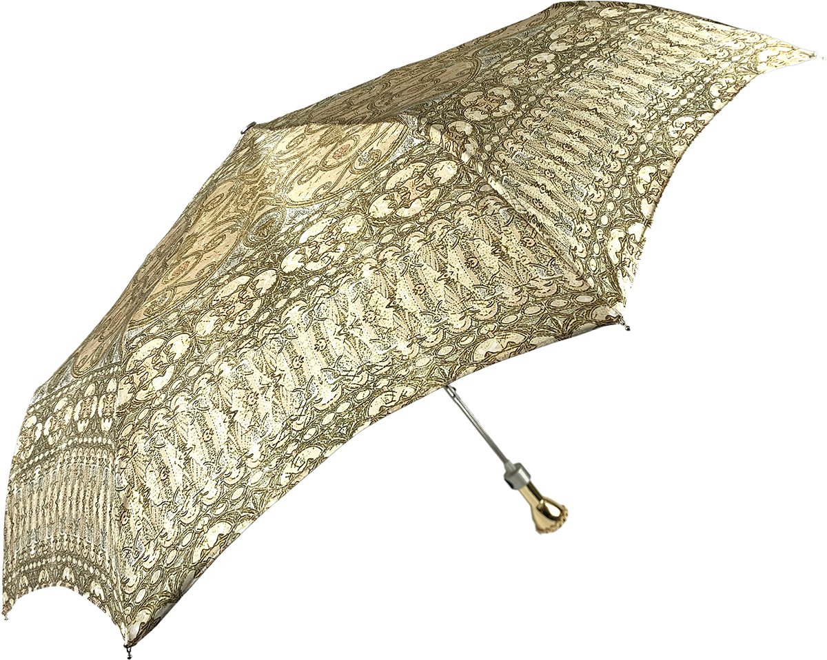 Amazing Baroque Design - Women's Folding Umbrella - IL MARCHESATO LUXURY UMBRELLAS, CANES AND SHOEHORNS