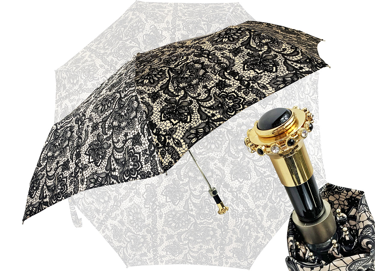 Amazing umbrella with lace effect design