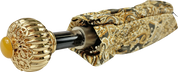 Cream paisley design with yellow stone