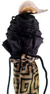 Automatic Folding Umbrella with Black Ruffle - il-marchesato