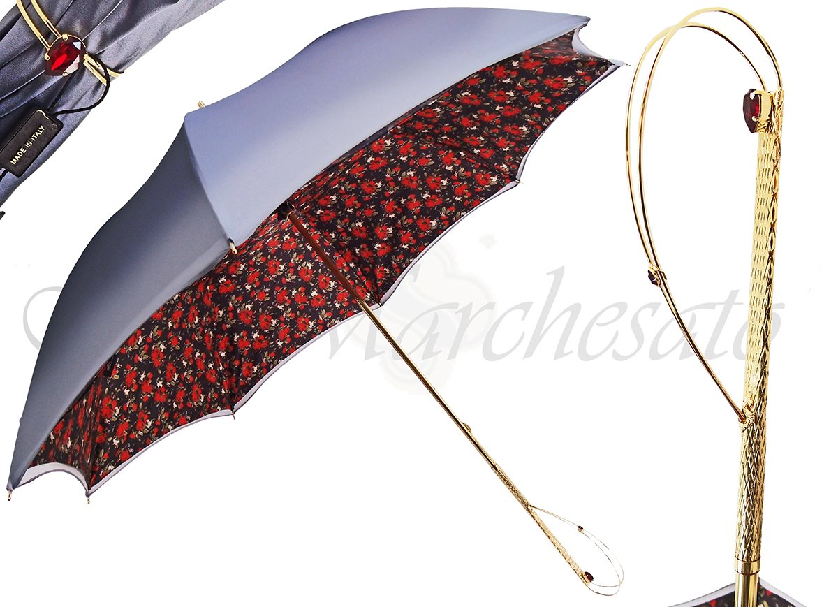Fashionable Flowered Umbrella, Double Cloth - il-marchesato