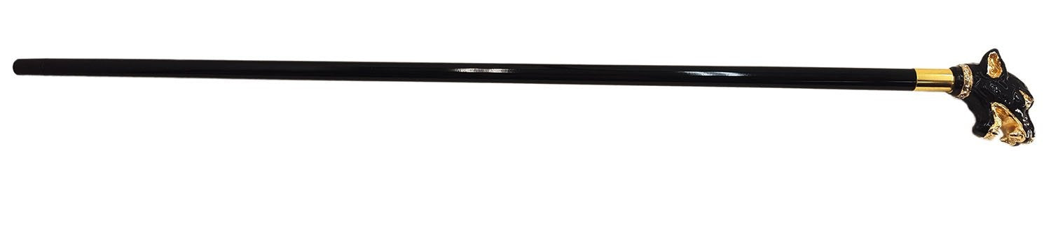 Fantastic Gold Plated Dog  - Hand Enamelled - Walking Cane - il-marchesato