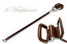 Seat Walking Stick - finished with genuine leather - IL MARCHESATO LUXURY UMBRELLAS, CANES AND SHOEHORNS