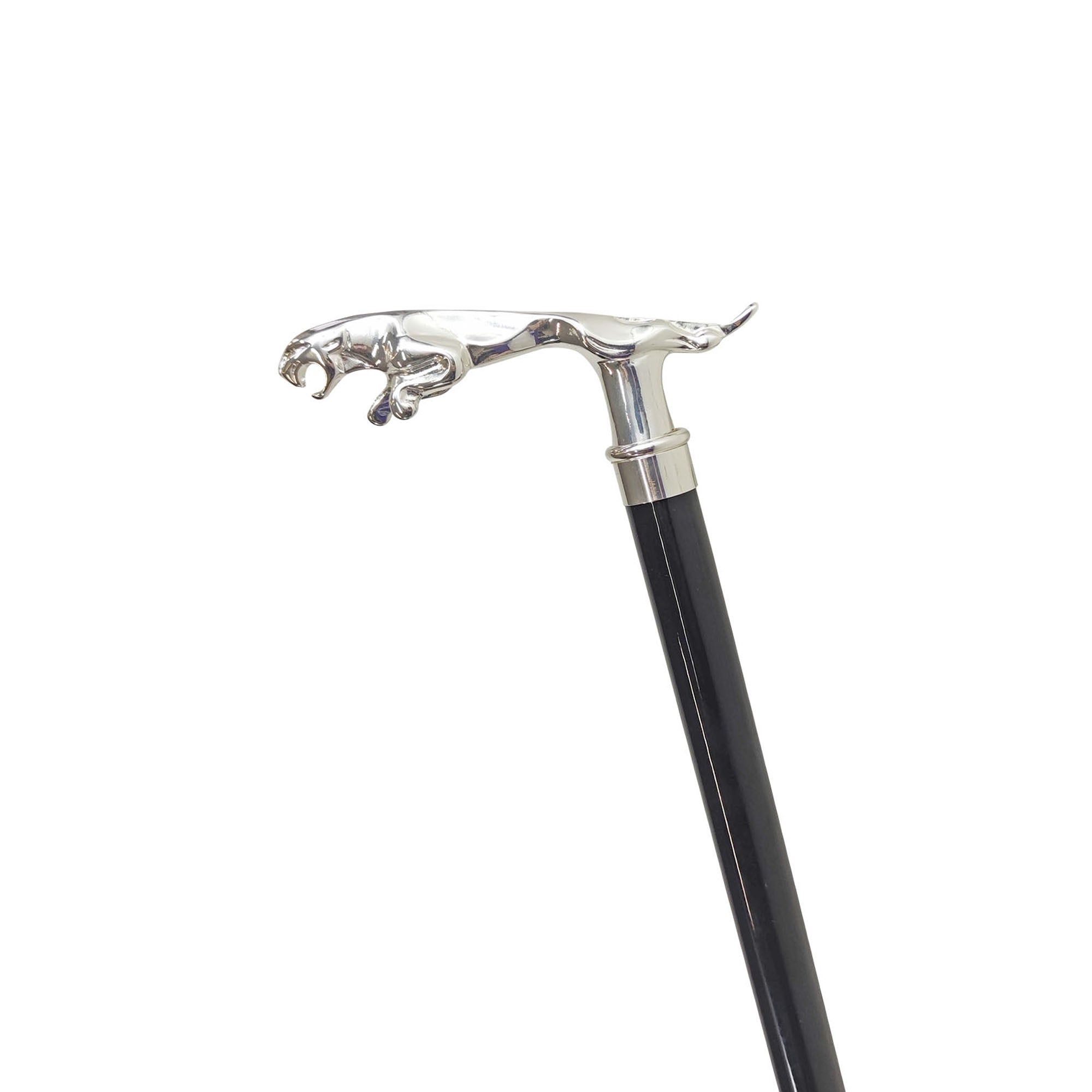 925Silver plated Jaguar Walking stick