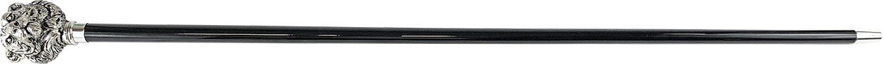 Exclusive Walking stick with Silverplated 925 tiger
