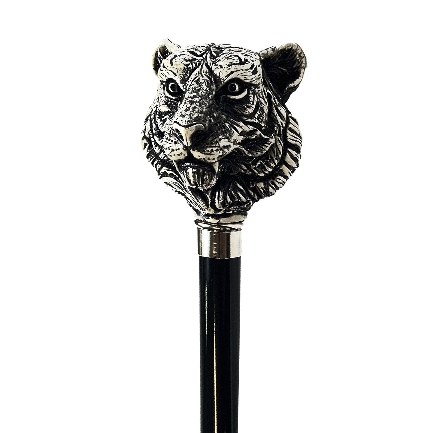 Unique Walking cane with hand-painted tiger - IL MARCHESATO LUXURY UMBRELLAS, CANES AND SHOEHORNS