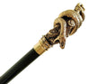 Fantastic Gold Plated Snake Embellished With Crystals - Walking Cane - il-marchesato