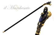Original Scorpion Handle with Sapphire crystals - IL MARCHESATO LUXURY UMBRELLAS, CANES AND SHOEHORNS