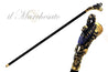 Original Scorpion Handle with Sapphire crystals - IL MARCHESATO LUXURY UMBRELLAS, CANES AND SHOEHORNS