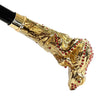 Luxury Walking stick - Frog Encrusted with Siam Cristals - IL MARCHESATO LUXURY UMBRELLAS, CANES AND SHOEHORNS