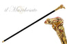 Luxury Walking stick - Frog Encrusted with Siam Cristals - IL MARCHESATO LUXURY UMBRELLAS, CANES AND SHOEHORNS