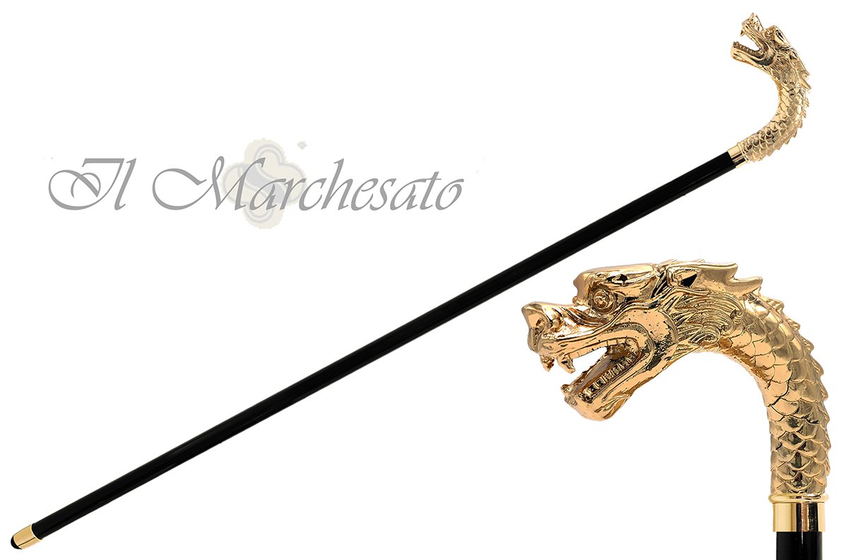 il Marchesato Walking Cane - Golden Dragon - il-marchesato