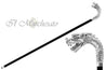 Silver plated Dragon cane - il-marchesato