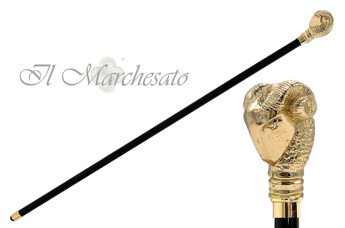 Fantastic golden Aries cane - il-marchesato