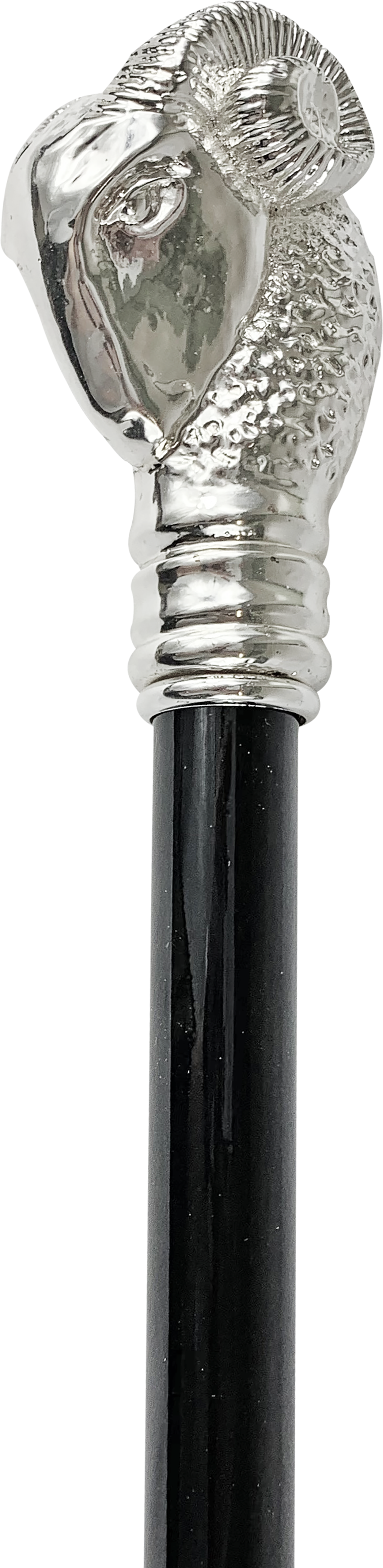 Exclusive Walking stick with Silverplated 925 Ram