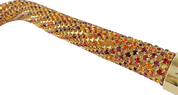 Walking stick Encrusted with multicolor red and orange Crystals
