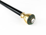Luxury Walkingstick - Swarovski Crystal Encrusted Knob - IL MARCHESATO LUXURY UMBRELLAS, CANES AND SHOEHORNS