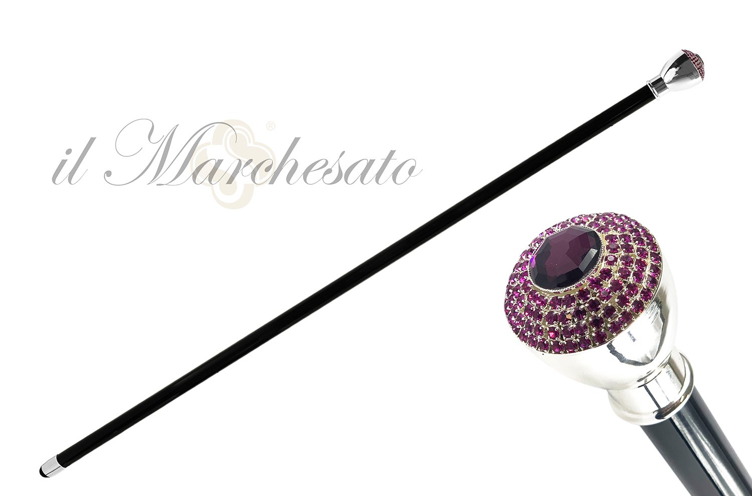AMETHYST STONE WALKING CANE