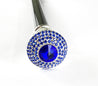 Walking Stick With Stone and Sapphire Color rhinestones - IL MARCHESATO LUXURY UMBRELLAS, CANES AND SHOEHORNS