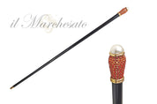 Milord Walking stick with Red crystals