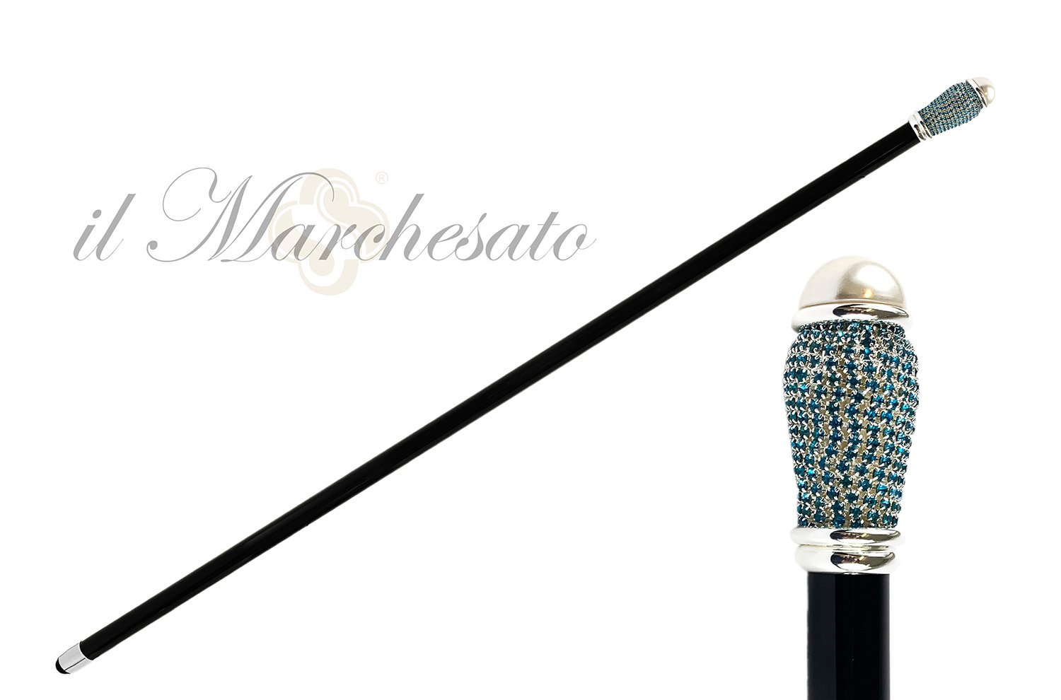 TOP AQUAMARINE WALKING STICK