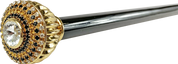 Fine and elegant Walking stick with topaz and black crystals