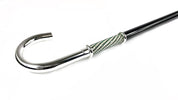 Walking Stick With Silver Plated Handle, Full of Emerald Rhinestones - IL MARCHESATO LUXURY UMBRELLAS, CANES AND SHOEHORNS
