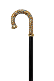 Luxury Walking stick Encrusted with hundreds Acquamarine Crystals