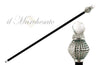 WALKING CANE EMERALD RHINESTONES