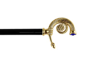 Beauty Collectible Walking Cane With Swarovski Sapphire - IL MARCHESATO LUXURY UMBRELLAS, CANES AND SHOEHORNS
