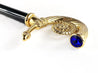 Beauty Collectible Walking Cane With Swarovski Sapphire - IL MARCHESATO LUXURY UMBRELLAS, CANES AND SHOEHORNS